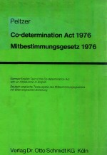 CO-DETERMINATION ACT  <em>2ND</em> <em>EDITION</em>