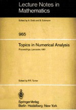 TO<em>P</em>ICS IN NUME<em>R</em>ICAL ANALYSIS