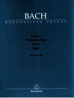 BACH BARENREITER URTEXT 6 <em>S</em>uite<em>s</em> a Violoncello <em>S</em>olo <em>s</em>enza Ba<em>s</em><em>s</em>o BWV 1007-1012 Quellenkriti<em>s</em>che Au<em>s</em>ga
