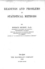READINGS AND PROBLEMS IN <em>STATISTICAL</em> <em>METHODS</em>