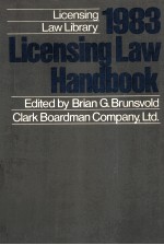 1983 LICENSING LAW <em>HANDBOOK</em>