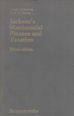 JACKSON'S MAT<em>R</em>IMONIAL FINANCE AND TAXATION  THI<em>R</em>D EDITION