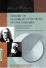 Theory <em>of</em> algebraic functions <em>of</em> one variable
