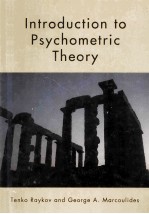 <em>INTRODUCTION</em> TO PSYCHOMETRIC THEORY