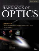 HANDBOOK OF OPTICS  VOLUME IV OPTICAL P<em>R</em>OPE<em>R</em>TIES OF MATE<em>R</em>IALS
