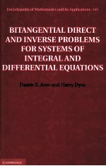 ENCYCLOPEDIA <em>OF</em> MATHEMATICS AND ITS APPLICATIONS 145  BITANGENTIAL DIRECT AND <em>IN</em>VERSE PROBLEMS FOR S