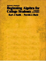 INSTRUCTOR'S M<em>A</em>NU<em>A</em>L <em>FOR</em> BEGINNING <em>A</em>LGEBR<em>A</em> <em>FOR</em> COLLEGE <em>STUDENTS</em> THIRD EDITION