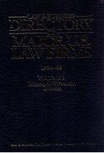DIRE<em>C</em>TORY OF MAJOR U.S. LAW FIRMS 1984-85  VOLUME 2  MISSOURI-WIS<em>C</em>ONSIN INDEXES