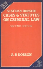 C<em>A</em>SES <em>A</em>ND ST<em>A</em>TUTES ON CRIM<em>IN</em><em>A</em>L <em>L<em>A</em>W</em>  SECOND <em>EDITION</em>