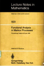 <em>FUNCTIONAL</em> ANALYSIS <em>IN</em> MARKOV PROCESSES