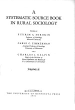 <em>A</em> SYSTEM<em>A</em>TIC SOURCE BOOK <em>IN</em> RUR<em>A</em>L SOCIOLOGY <em>VOLUME</em> Ⅱ