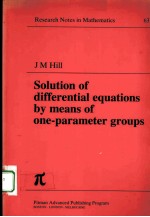SOLUTION OF DIFFERENTIAL EQUATIONS BY <em>M</em>EANS OF ONE-PARA<em>M</em>ETER GROUPS