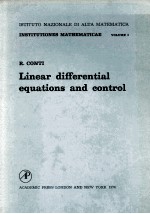 Institutiones Mathematicae Volume I <em>Linear</em> <em>Differential</em> <em>Equations</em> <em><em>An</em>d</em> Control