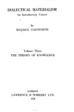 DIALECTICAL MATERIALISM VOLUME <em>THREE</em>
