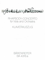 Rhapsody-Concerto <em>for</em> Viola und Orchestra Klavierauszug BA 4316a