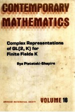 CONTEMPORARY MATHEMATICS <em>VOLUME</em> 1<em>6</em> COMPLEX REPRESENTATIONS <em>OF</em> GL[2