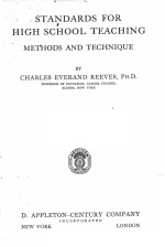 ST<em>A</em>ND<em>A</em>RDS FOR HIGH SCHOOL TE<em>A</em>CHING:METHODS <em>A</em>ND TECHNIQUE