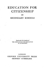 EDUCATION <em>FOR</em> CITIZENSHIP IN SECONDARY <em>SCHOOLS</em>