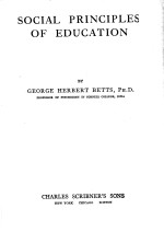 SOCIAL <em>PRINCIPLES</em> <em>OF</em> EDUCATION