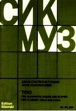 Trio for clarinet Violin And piano <em>Edition</em> Sikorski ED.NR.2230