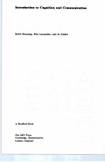 INTRODUCTION <em>TO</em> COGNITION AND <em>COMMUNICATION</em>