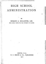 <em>HIGH</em> SCHOOL ADMINISTRATION