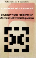 Boundary Value Problems For Operator <em>Differential</em> <em>Equations</em>