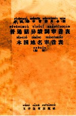 普通话异读词<em>审</em>音表·本国地名<em>审</em>音表  初稿