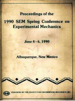 <em>Proceed<em>in</em>gs</em> of The 1990 SEM Spr<em>in</em>g C<em>on</em>ference <em>On</em> Experimental Mechanics