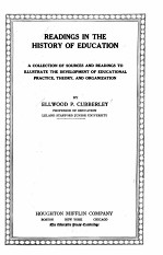 READ<em>IN</em>GS <em>IN</em> THE HISTORY <em>OF</em> EDUCATION