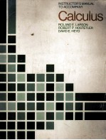 INSTRUCTOR'S MANUAL TO ACCOM<em>P</em>ANY CALCULUS