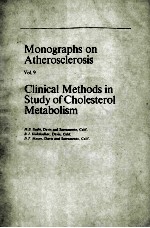 MONOGRAPHS ON ATHEROSCLEROSIS VOL 9 CLINICAL <em>METHODS</em> IN STUDY <em>OF</em> CHOLESTEROL METABOLISM