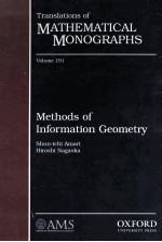 Translations <em>of</em> Mathematical Monographs Volume 191 <em>Methods</em> <em>of</em> Information Geometry