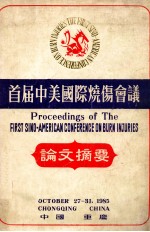 PROCEEDINGS OF <em>THE</em> FIRST SINO-AMERICAN CONFERENCE ON BURN INJURIES