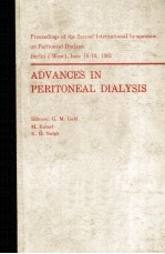 <em>ADVANCES</em> <em>IN</em> PERITONEAL DIALYSIS