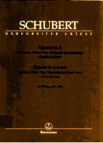 Quintet in <em>A</em> m<em>a</em>jor for Pi<em>a</em>no violin viol<em>a</em> Violoncello <em>a</em>nd double B<em>a</em>ss Trout Quint D 667 (op.post.114