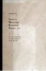 Tr<em>a</em>nsl<em>a</em>tions Of M<em>a</em>them<em>a</em>tic<em>a</em>l Monogr<em>a</em>phs Volume 23 Line<em>a</em>r <em>A</em>nd Qu<em>a</em>si-Line<em>a</em>r Equ<em>a</em>tions Of P<em>a</em>r<em>a</em>bolic Typ